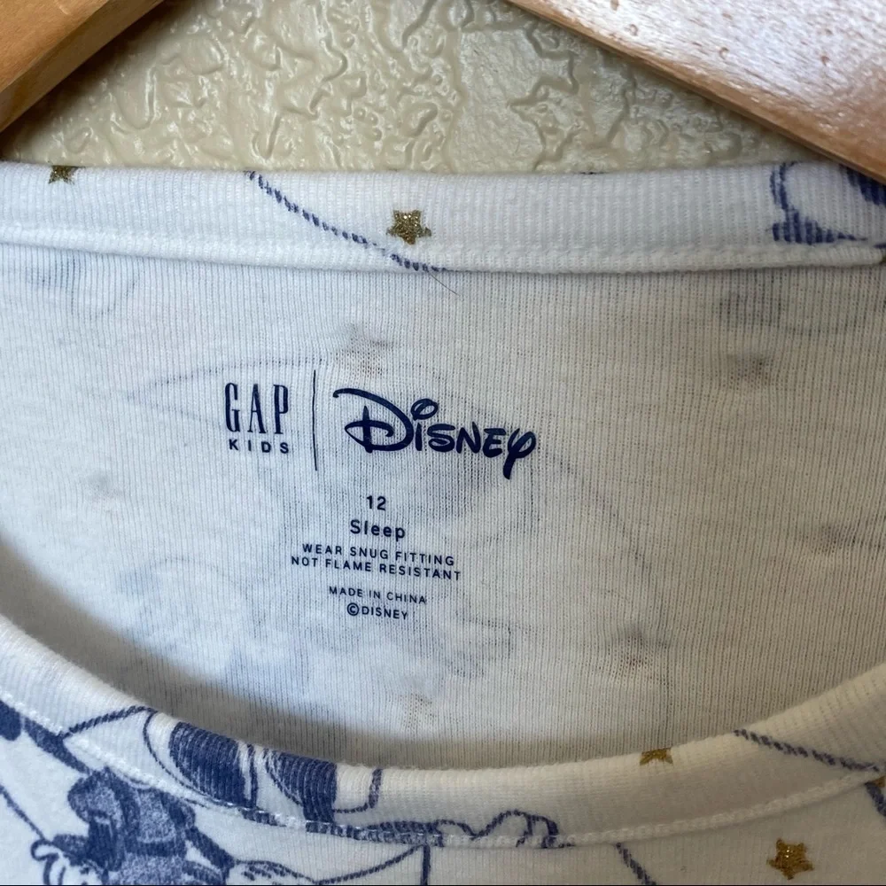 Gap Kids disney sleep shirt minnie‎ mouse white and blue 12 EUC